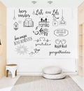Lousa Adesiva PVC (branca) - 2,00m x 0,45m - Decorativo e Educativo